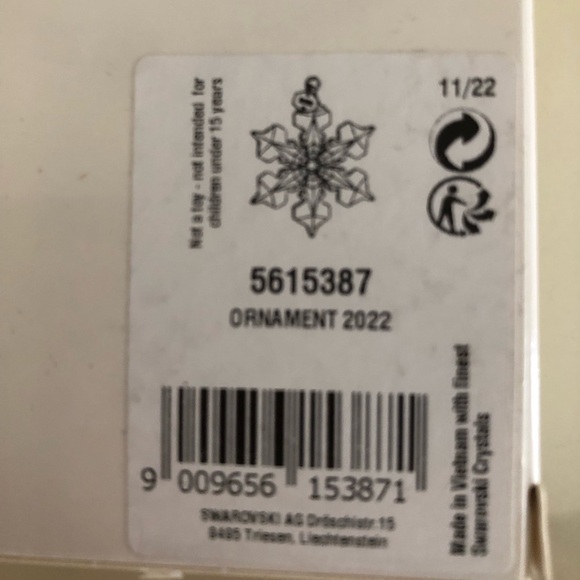 NWOT Swarovski Annual Edition 2022 Snowflake - Picture 5 of 5